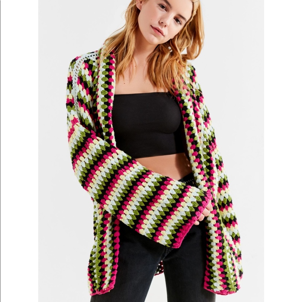 Urban Outfitters Crochet Knit Cardigan M/L